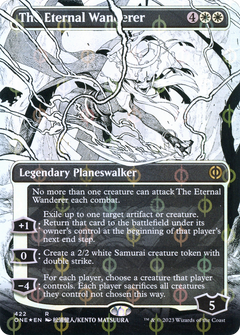The Eternal Wanderer (Borderless) (Step-and-Compleat Foil) (422) [Phyrexia: All Will Be One] foil - Deck Out Gaming