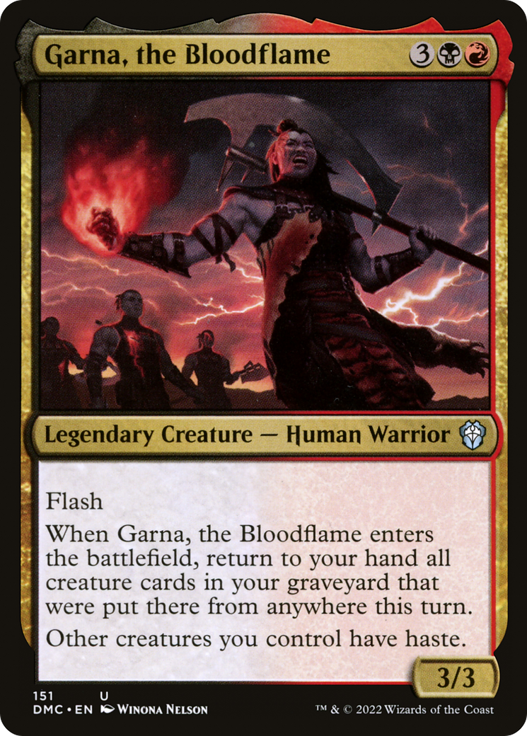 Garna, the Bloodflame (151) [Commander: Dominaria United] - Deck Out Gaming