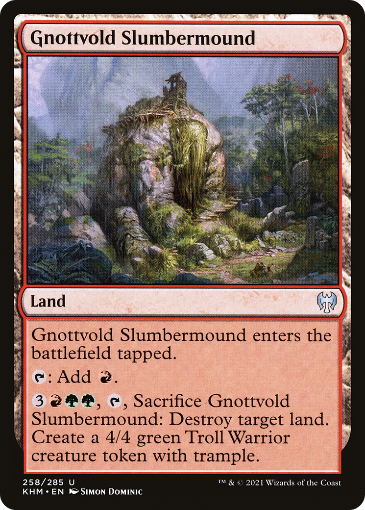Gnottvold Slumbermound (258) [Kaldheim] foil - Deck Out Gaming