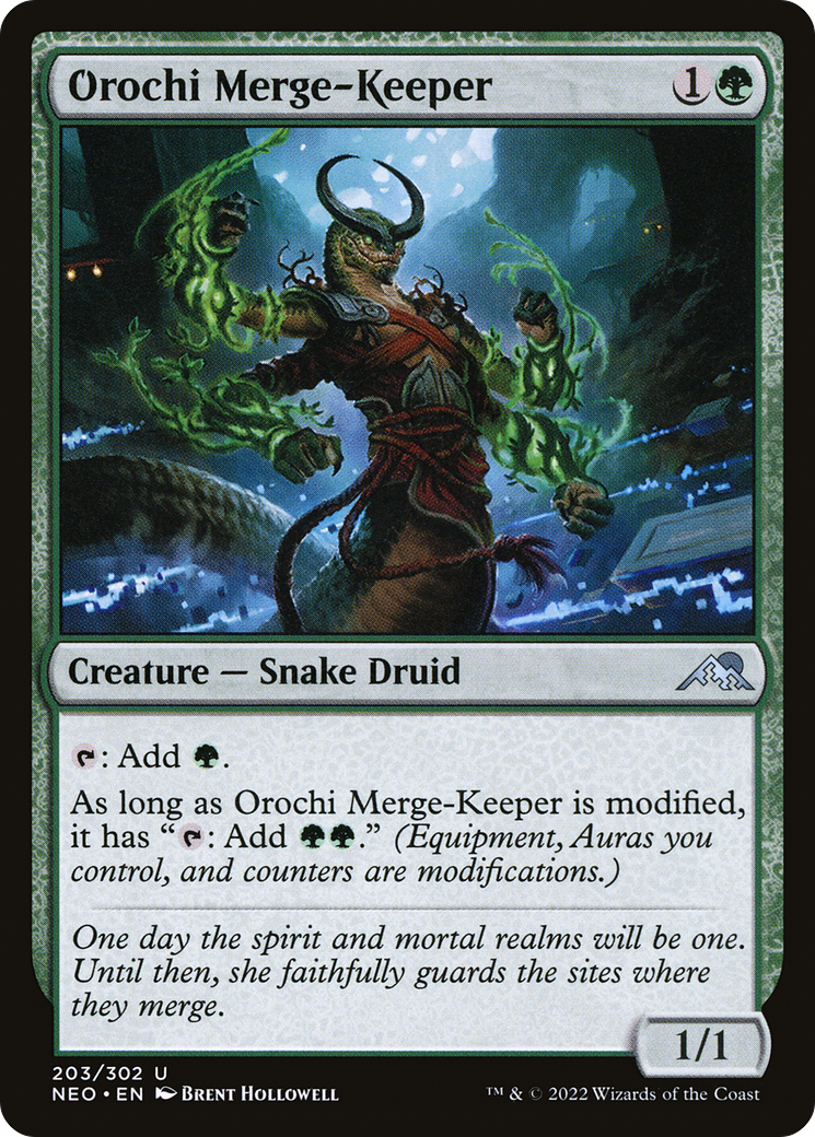 Orochi Merge-Keeper (203) [Kamigawa: Neon Dynasty] - Deck Out Gaming