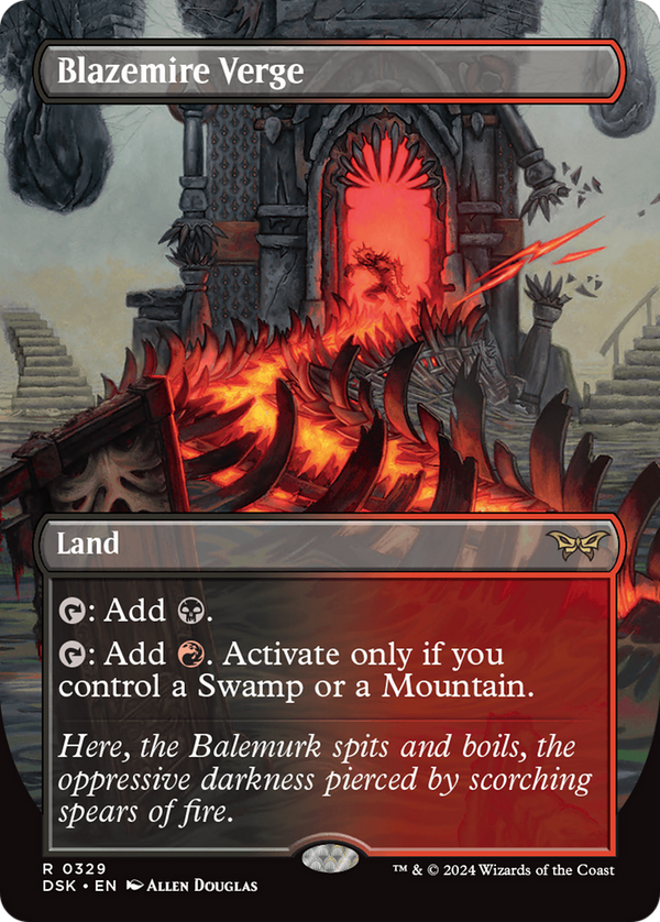 Blazemire Verge (Borderless) (329) [Duskmourn: House of Horror] - Deck Out Gaming