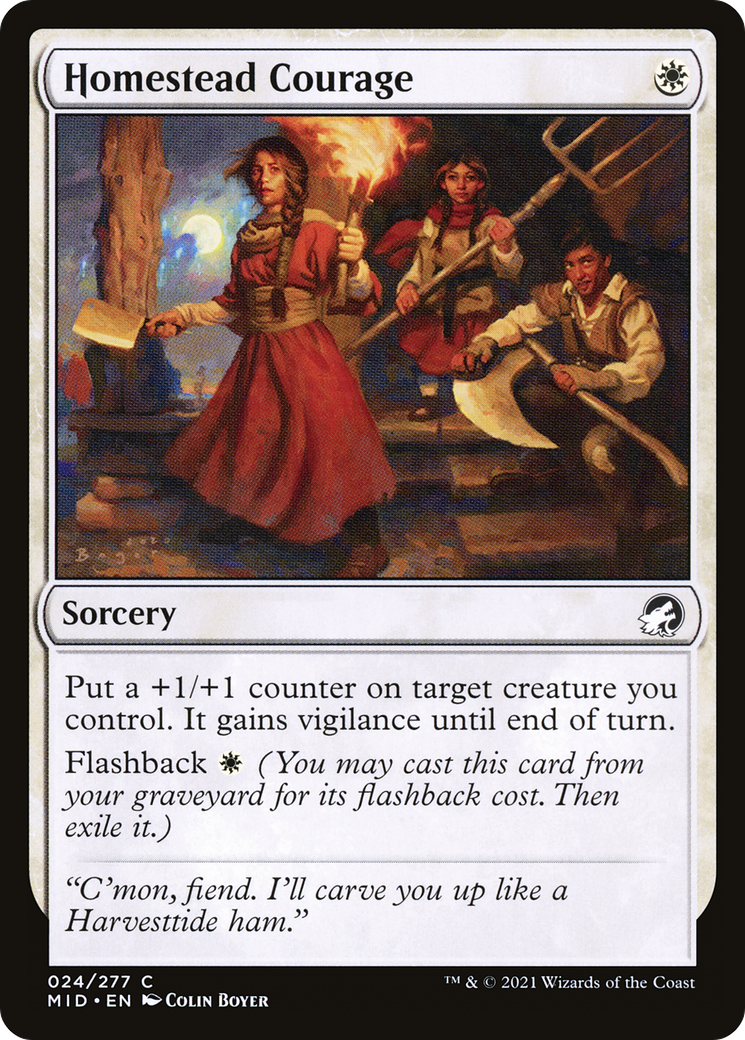 Homestead Courage (24) [Innistrad: Midnight Hunt] foil - Deck Out Gaming