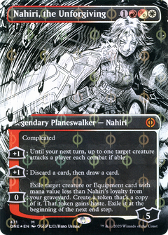 Nahiri, the Unforgiving (Borderless) (Step-and-Compleat Foil) (471) [Phyrexia: All Will Be One] foil - Deck Out Gaming