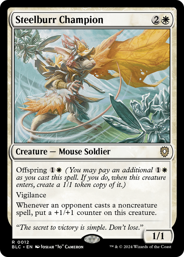 Steelburr Champion (12) [Bloomburrow Commander] - Deck Out Gaming