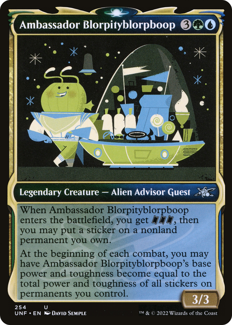 Ambassador Blorpityblorpboop (Showcase) (254) [Unfinity] - Deck Out Gaming