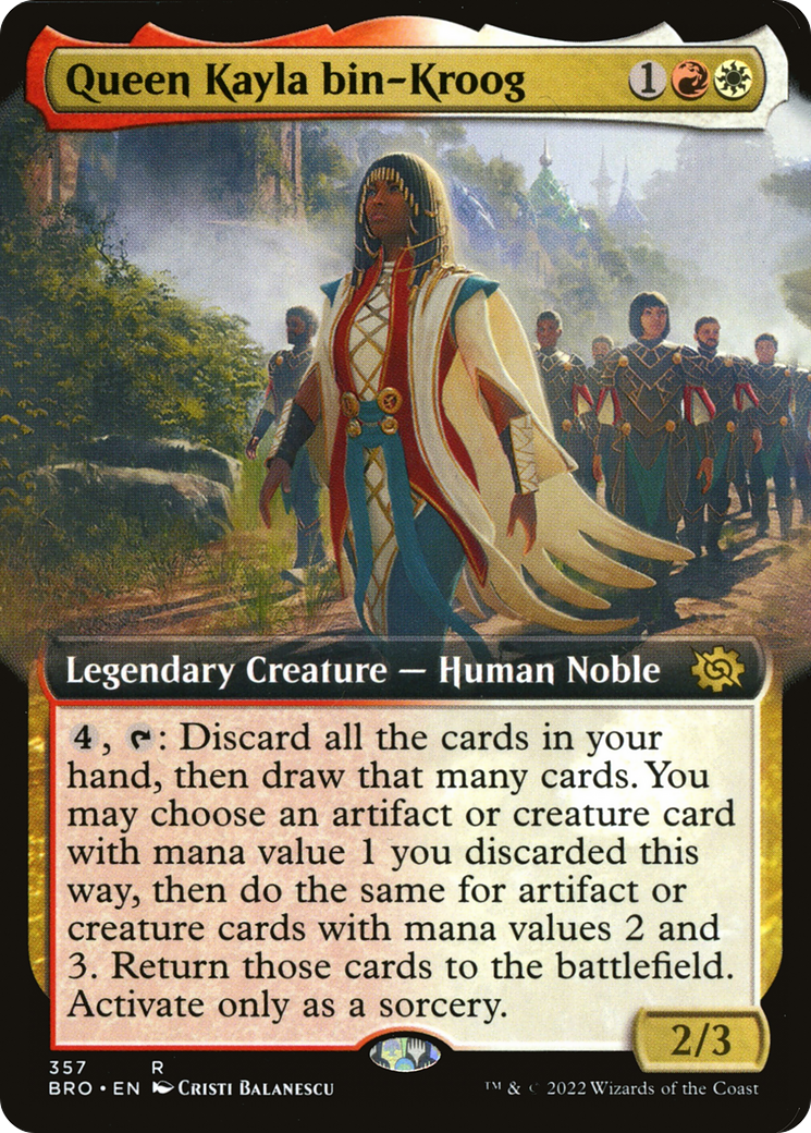 Queen Kayla bin-Kroog (Extended Art) (357) [The Brothers' War] - Deck Out Gaming