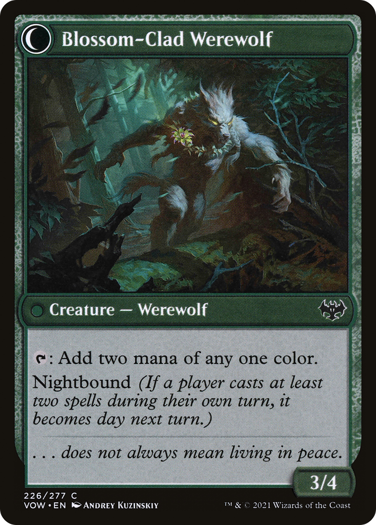 Weaver of Blossoms // Blossom-Clad Werewolf (226) [Innistrad: Crimson Vow] foil - Deck Out Gaming