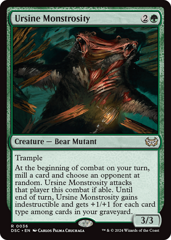 Ursine Monstrosity (36) [Duskmourn: House of Horror Commander] - Deck Out Gaming