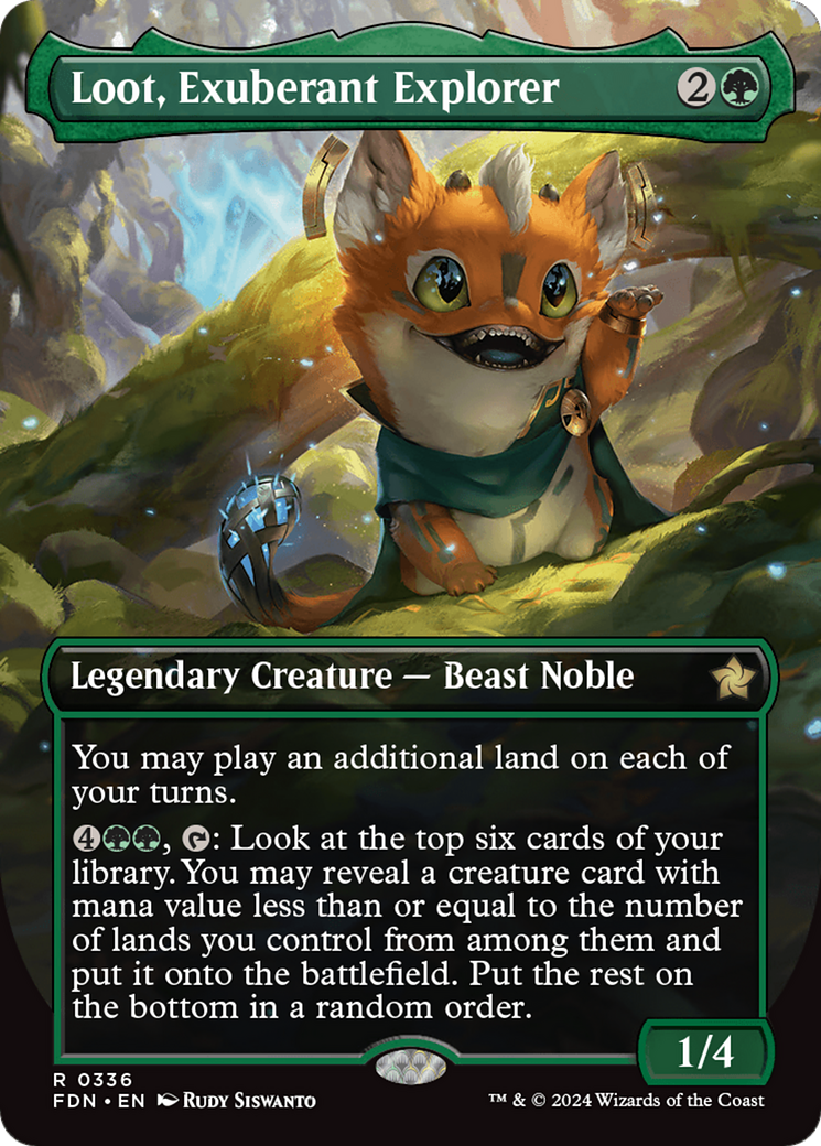 Loot, Exuberant Explorer (Borderless) (336) [Foundations] foil - Deck Out Gaming