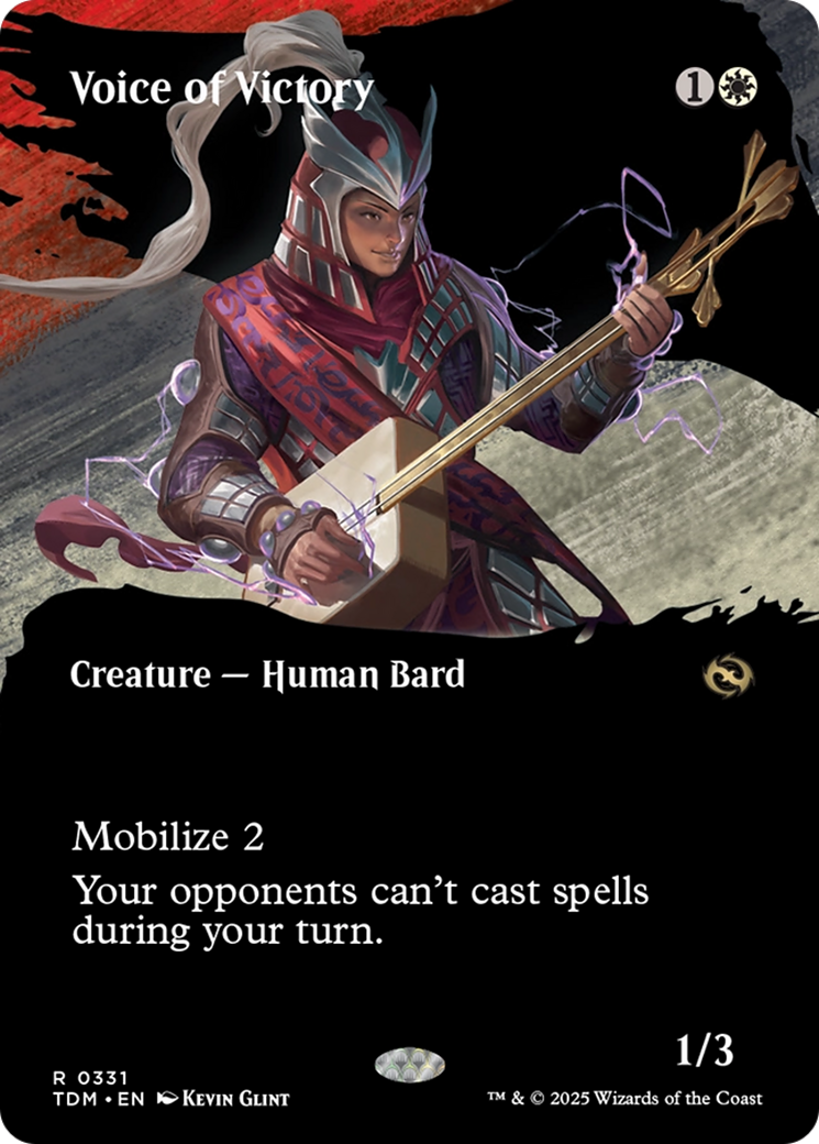 Voice of Victory (Borderless) (331) [Tarkir: Dragonstorm] foil - Deck Out Gaming