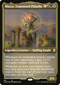 Mazzy, Truesword Paladin (541) [Commander Legends: Battle for Baldur's Gate] etched - Deck Out Gaming