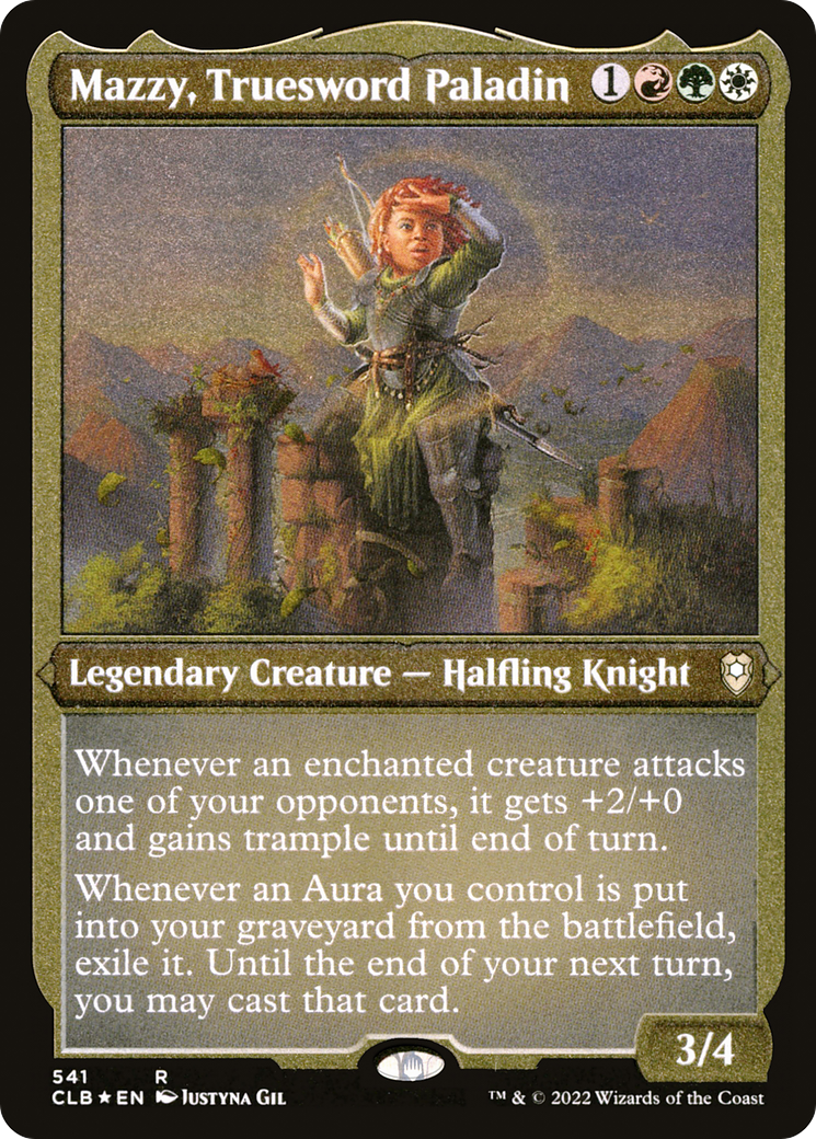 Mazzy, Truesword Paladin (541) [Commander Legends: Battle for Baldur's Gate] etched - Deck Out Gaming