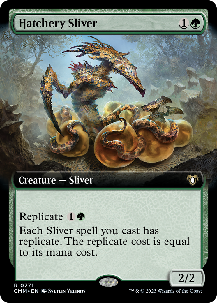 Hatchery Sliver (Extended Art) (771) [Commander Masters] foil - Deck Out Gaming