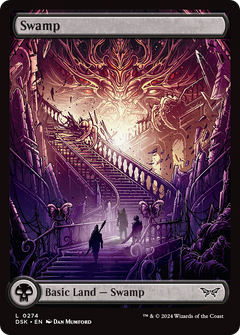 Swamp (0274) - Full Art (274) [Duskmourn: House of Horror] foil - Deck Out Gaming