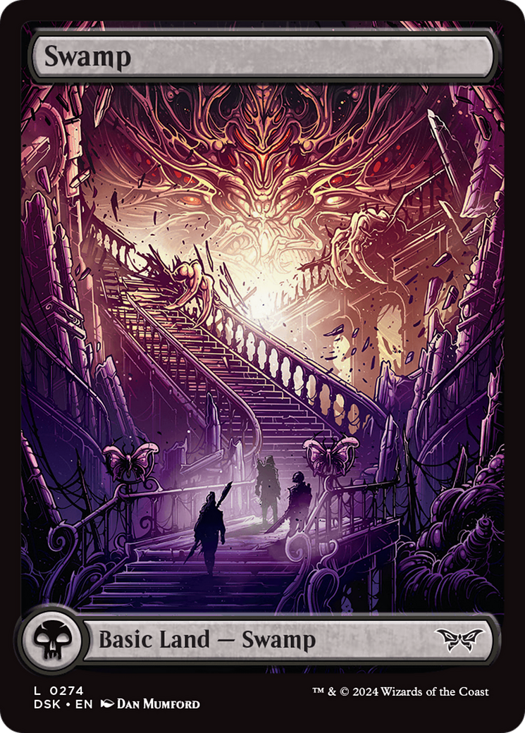 Swamp (0274) - Full Art (274) [Duskmourn: House of Horror] foil - Deck Out Gaming