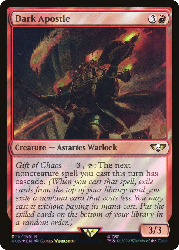 Dark Apostle (Surge Foil) (75) [Warhammer 40,000 Commander] foil - Deck Out Gaming
