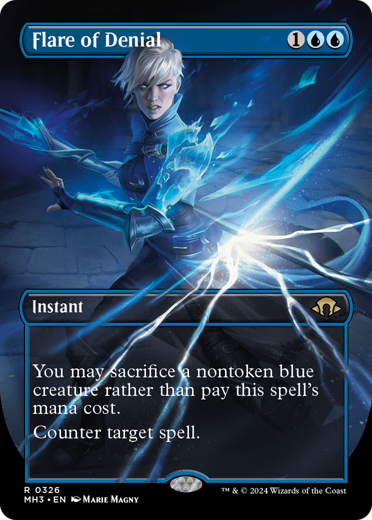 Flare of Denial (Borderless) (326) [Modern Horizons 3] foil - Deck Out Gaming