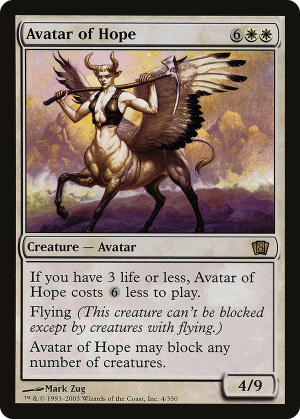 Avatar of Hope (4★) [Eighth Edition] foil - Deck Out Gaming
