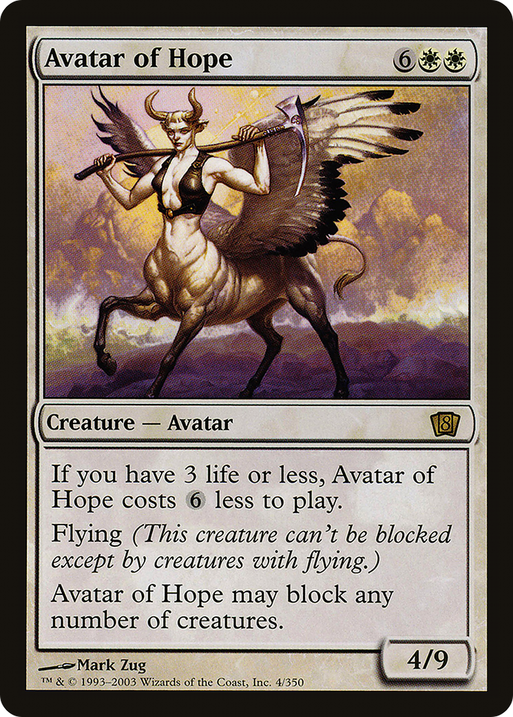 Avatar of Hope (4★) [Eighth Edition] foil - Deck Out Gaming