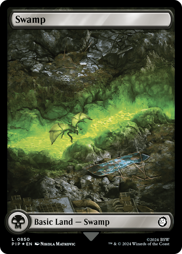 Swamp (0850) (Surge Foil) (850) [Fallout] foil - Deck Out Gaming