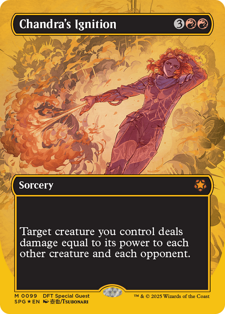 Chandra's Ignition (Borderless) (First-Place Foil) (99) [Special Guests] foil - Deck Out Gaming
