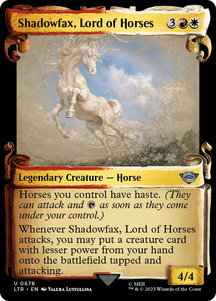 Shadowfax, Lord of Horses (Showcase Scrolls) (678) [The Lord of the Rings: Tales of Middle-earth] - Deck Out Gaming