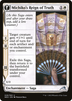 Michiko's Reign of Truth (29) [Kamigawa: Neon Dynasty] foil - Deck Out Gaming