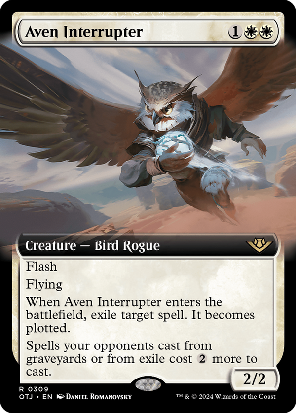 Aven Interrupter (Extended Art) (309) [Outlaws of Thunder Junction] foil - Deck Out Gaming