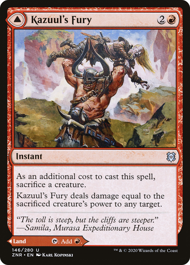 Kazuul's Fury // Kazuul's Cliffs (146) [Zendikar Rising] - Deck Out Gaming
