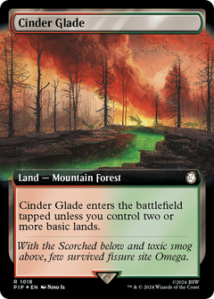 Cinder Glade (Extended Art) (Surge Foil) (1018) [Fallout] foil - Deck Out Gaming