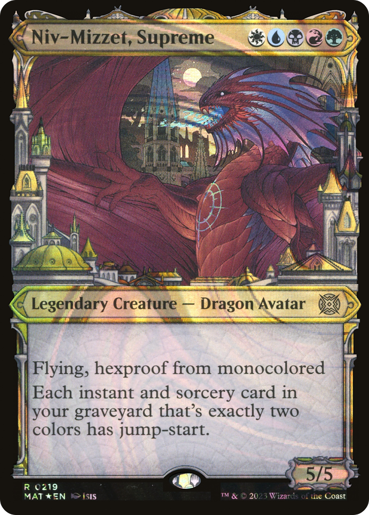 Niv-Mizzet, Supreme (Halo Foil) (219) [March of the Machine: The Aftermath] foil - Deck Out Gaming