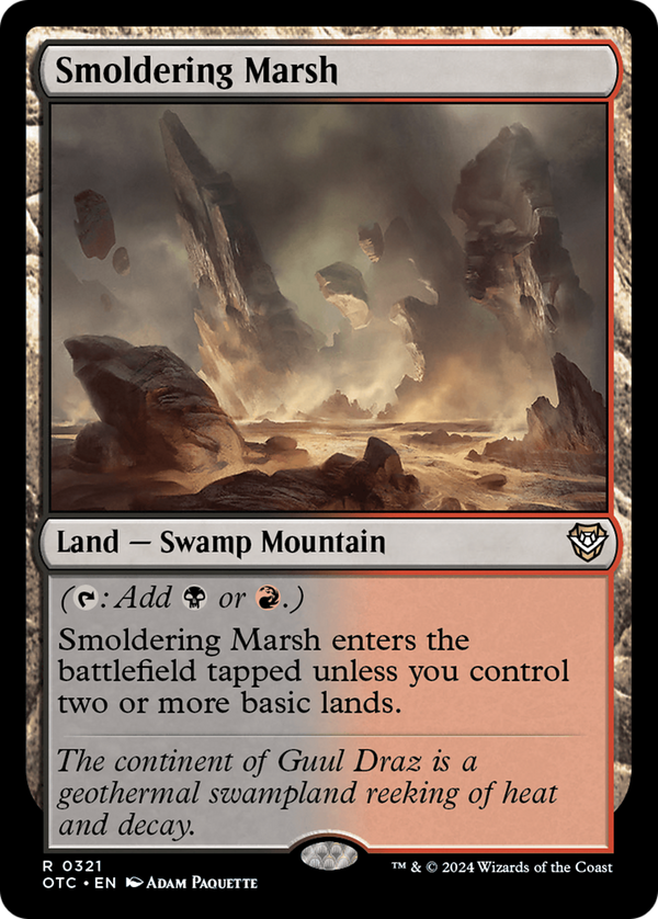 Smoldering Marsh (321) [Outlaws of Thunder Junction Commander] - Deck Out Gaming