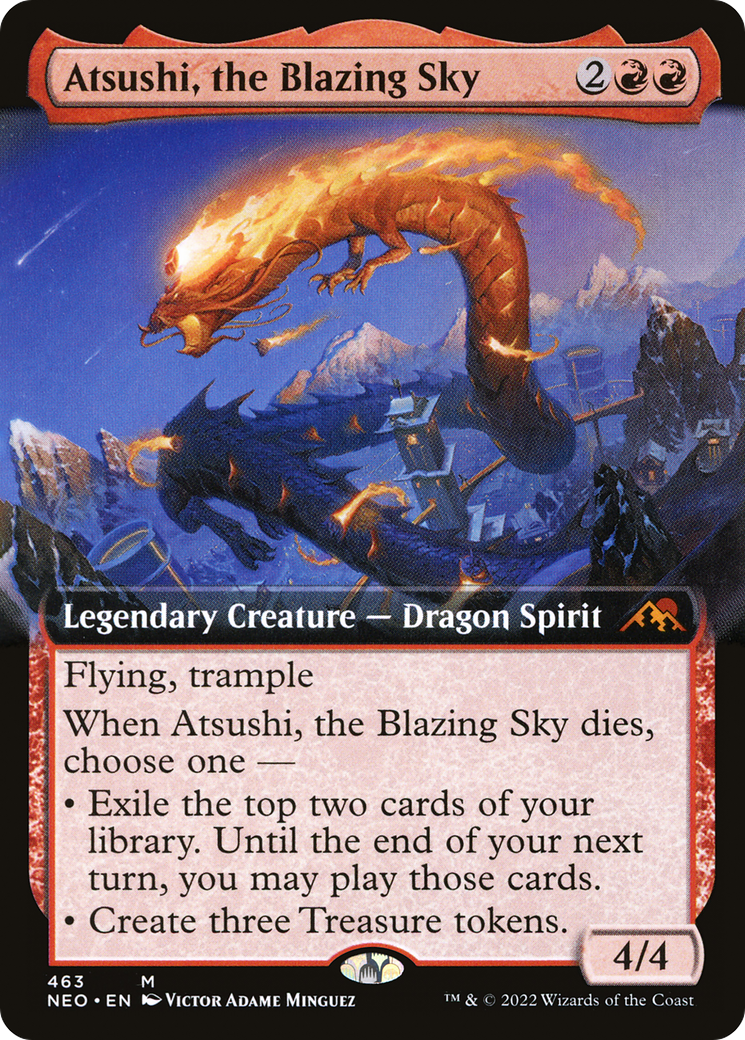 Atsushi, the Blazing Sky (Extended Art) (463) [Kamigawa: Neon Dynasty] - Deck Out Gaming