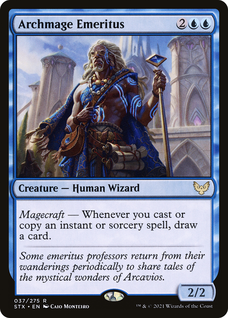 Archmage Emeritus (37) [Strixhaven: School of Mages] foil - Deck Out Gaming