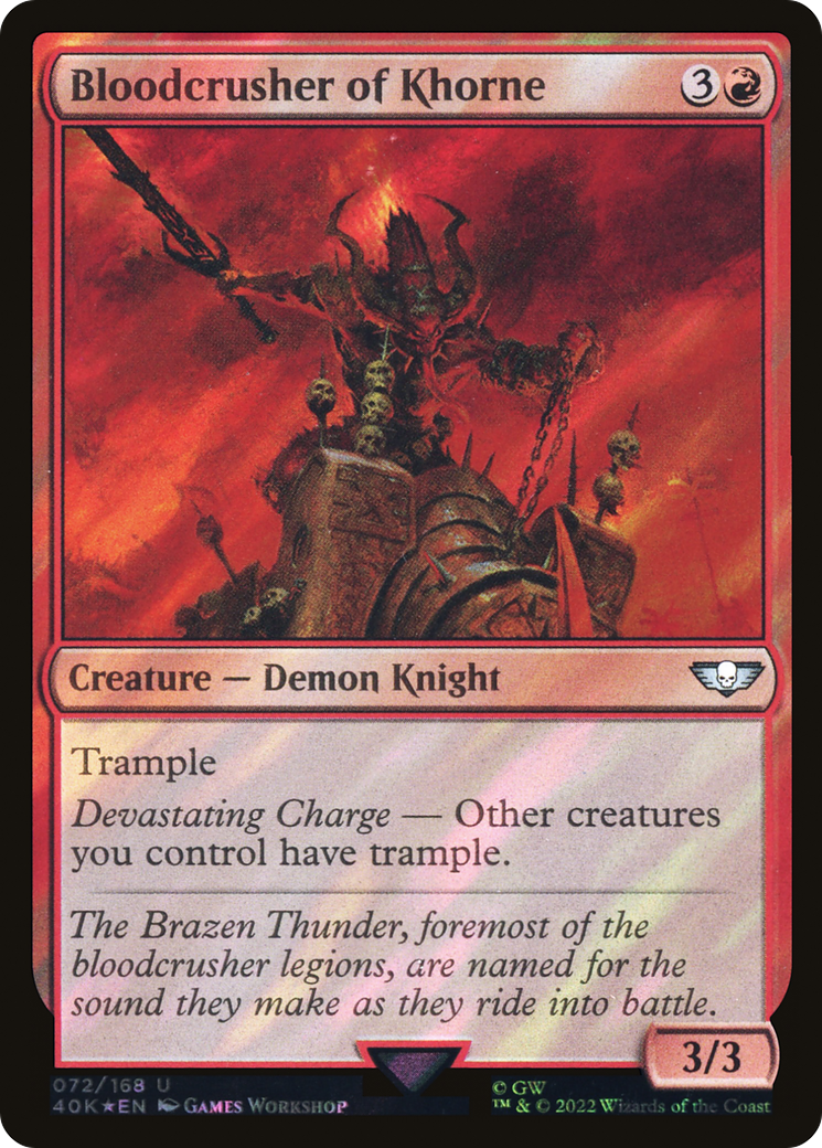 Bloodcrusher of Khorne (Surge Foil) (72) [Warhammer 40,000 Commander] foil - Deck Out Gaming