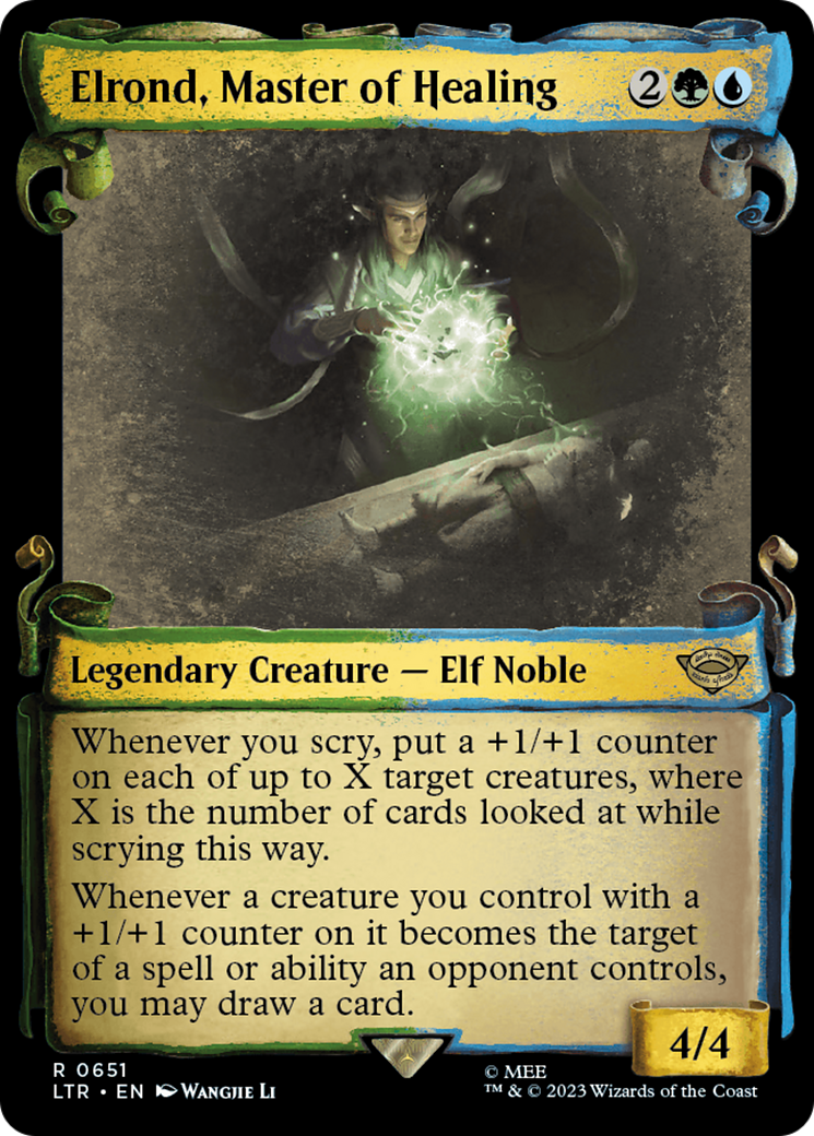 Elrond, Master of Healing (Showcase Scrolls) (651) [The Lord of the Rings: Tales of Middle-earth] foil - Deck Out Gaming