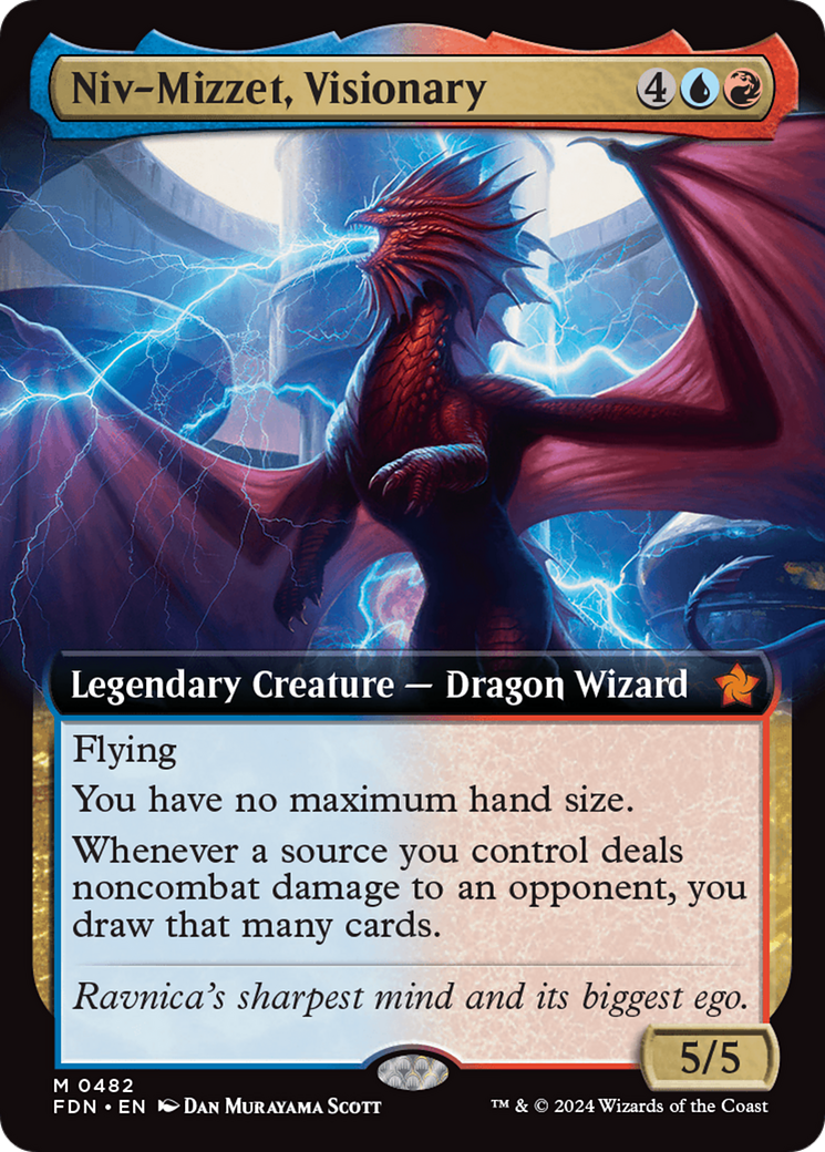 Niv-Mizzet, Visionary (Extended Art) (482) [Foundations] - Deck Out Gaming