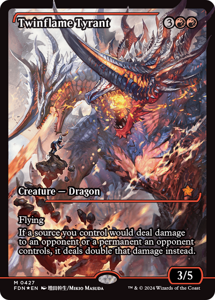 Twinflame Tyrant (Showcase) (427) [Foundations] foil - Deck Out Gaming