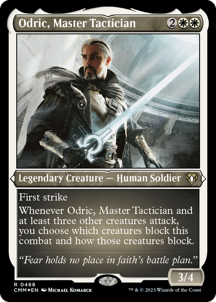 Odric, Master Tactician (468) [Commander Masters] etched - Deck Out Gaming