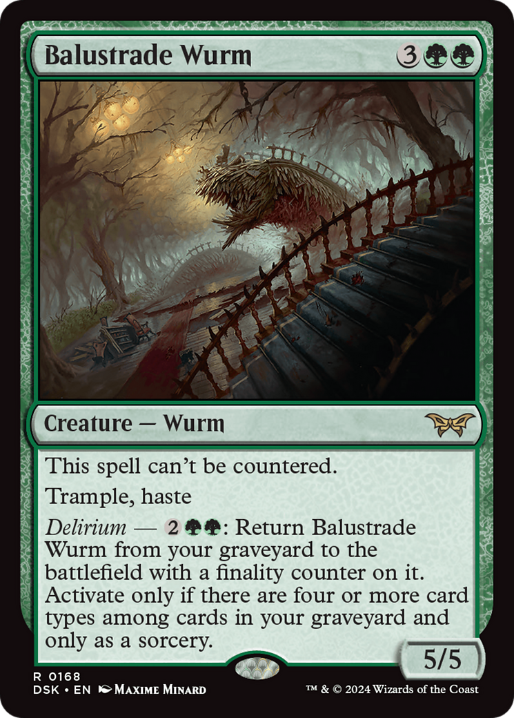 Balustrade Wurm (168) [Duskmourn: House of Horror] - Deck Out Gaming