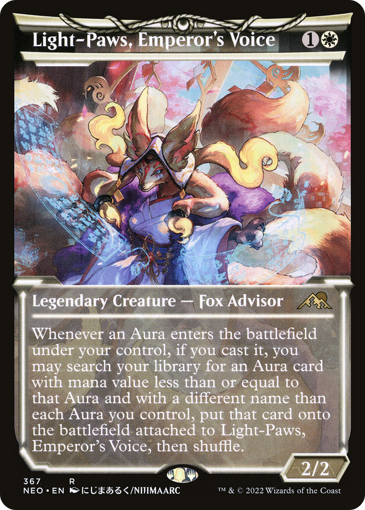 Light-Paws, Emperor's Voice (Showcase) (367) [Kamigawa: Neon Dynasty] foil - Deck Out Gaming