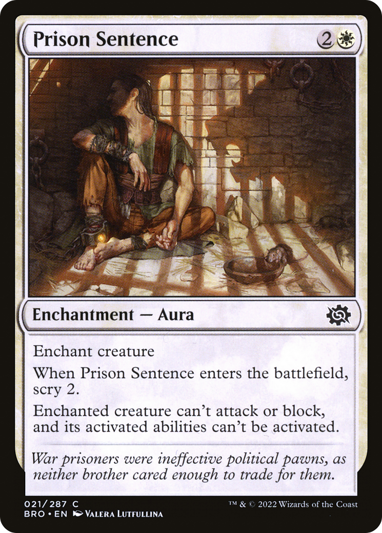 Prison Sentence (21) [The Brothers' War] foil - Deck Out Gaming