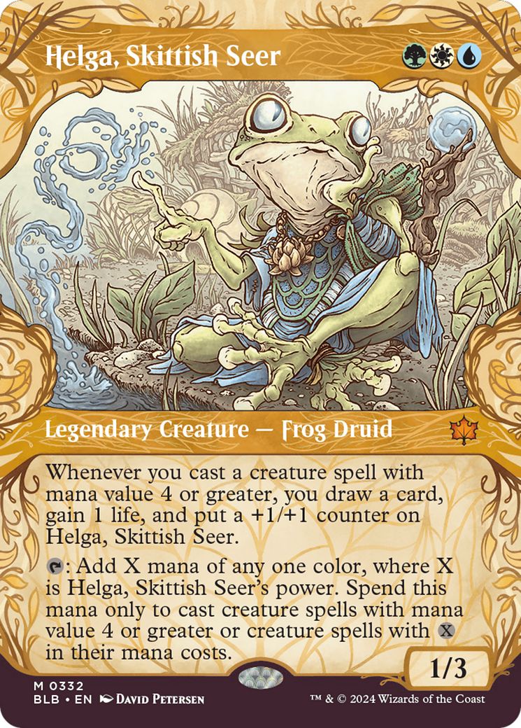 Helga, Skittish Seer (Showcase) (332) [Bloomburrow] foil - Deck Out Gaming
