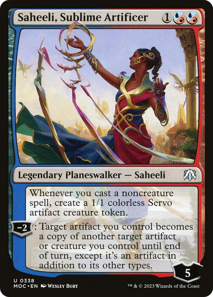 Saheeli, Sublime Artificer (338) [March of the Machine Commander] - Deck Out Gaming