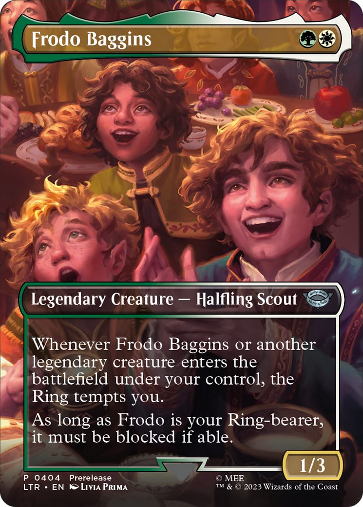 Frodo Baggins (Borderless) (404) [The Lord of the Rings: Tales of Middle-earth] foil - Deck Out Gaming