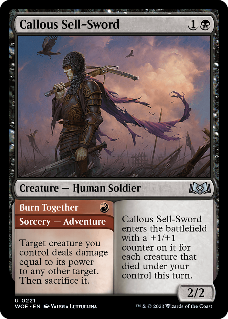 Callous Sell-Sword (221) [Wilds of Eldraine] foil - Deck Out Gaming