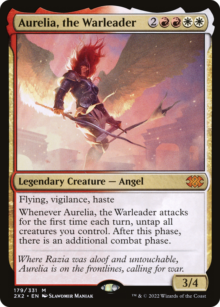 Aurelia, the Warleader (179) [Double Masters 2022] - Deck Out Gaming