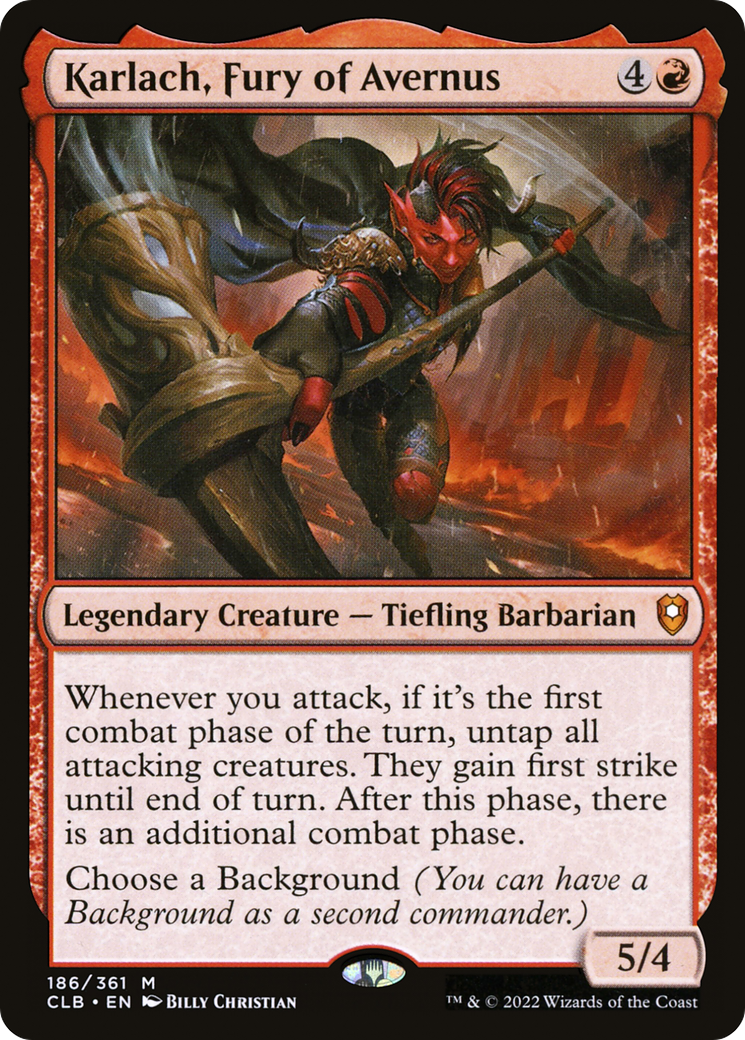 Karlach, Fury of Avernus (186) [Commander Legends: Battle for Baldur's Gate] foil - Deck Out Gaming