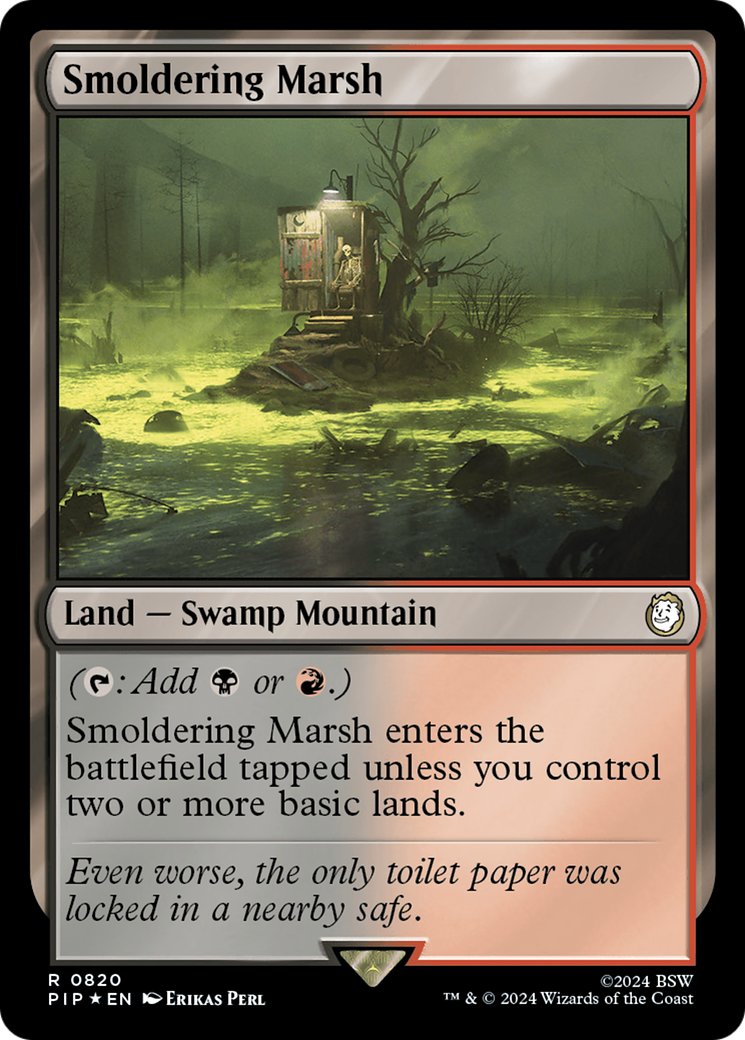 Smoldering Marsh (Surge Foil) (820) [Fallout] foil - Deck Out Gaming
