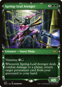 Spring-Leaf Avenger (Showcase) (349) [Kamigawa: Neon Dynasty] foil - Deck Out Gaming